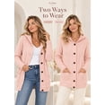 thumbnail image 3 of Eytino Hooded Cardigan Sweaters for Women Long Sleeve Button Down Knit Sweater Coat Outwear with Pockets, 3 of 9