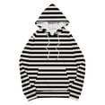 thumbnail image 4 of Karight Striped Color Block Hoodies for Women Fall Long Sleeve Pullover Loose Hooded Sweatshirts with Pockets, 4 of 4
