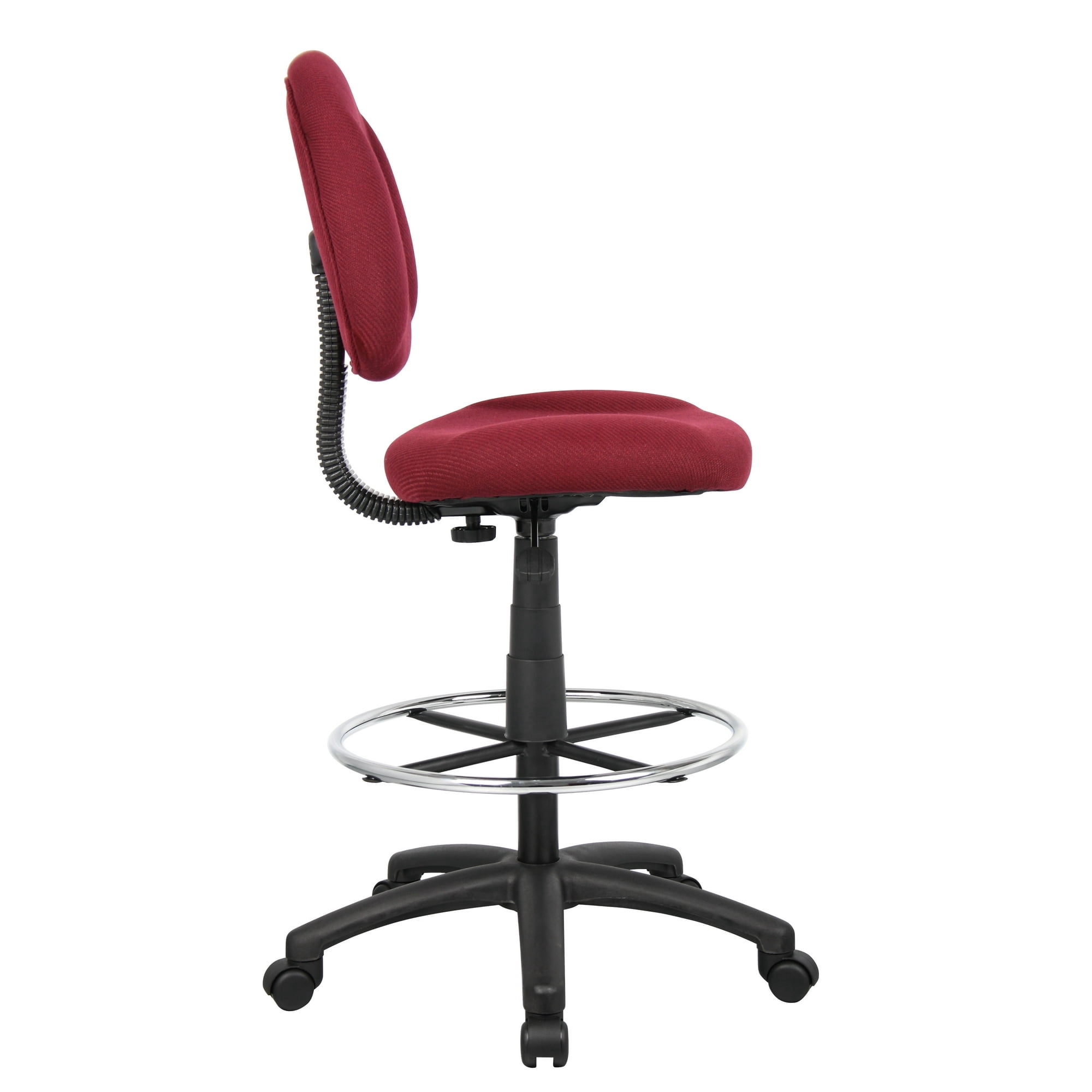 Boss Office Products Sit-Stand Adjustable Desk Chair, Burgundy Red