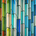 thumbnail image 2 of Vangindertael 12x12 White Modern Wood Framed Museum Art Print Titled - Vangindertael - Stained Glass Windows, 2 of 4