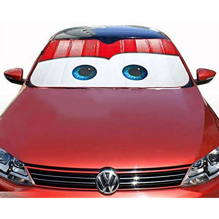 Car Windshield Sunshade Cartoon Eyes Front Auto Sun Shield Shade Visor Vehicle  Accessories Black 
