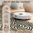 thumbnail image 6 of Design&I 8'x10' Washable Area Rug Sleek Flatweave Pet Friendly Abstract Curved Band Interlocking Minimalism Composition Lightweight for King Size Bedroom, Under Bed, 6 of 7