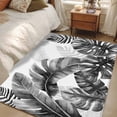 thumbnail image 4 of Hallway Runner Rugs 2.7x5 Ft, Grey Black Leaves Non Slip Area Rugs for Kitchen Bedroom Entryway, Summer Botanical Watercolor Leaf Washable Carpet Runner Rug Floor Mats for Bedroom Home Decor, 4 of 8