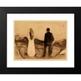 thumbnail image 2 of Edvard Munch 24x19 Black Modern Framed Museum Art Print Titled - Two Human Beings. the Lonely Ones (1980), 2 of 5