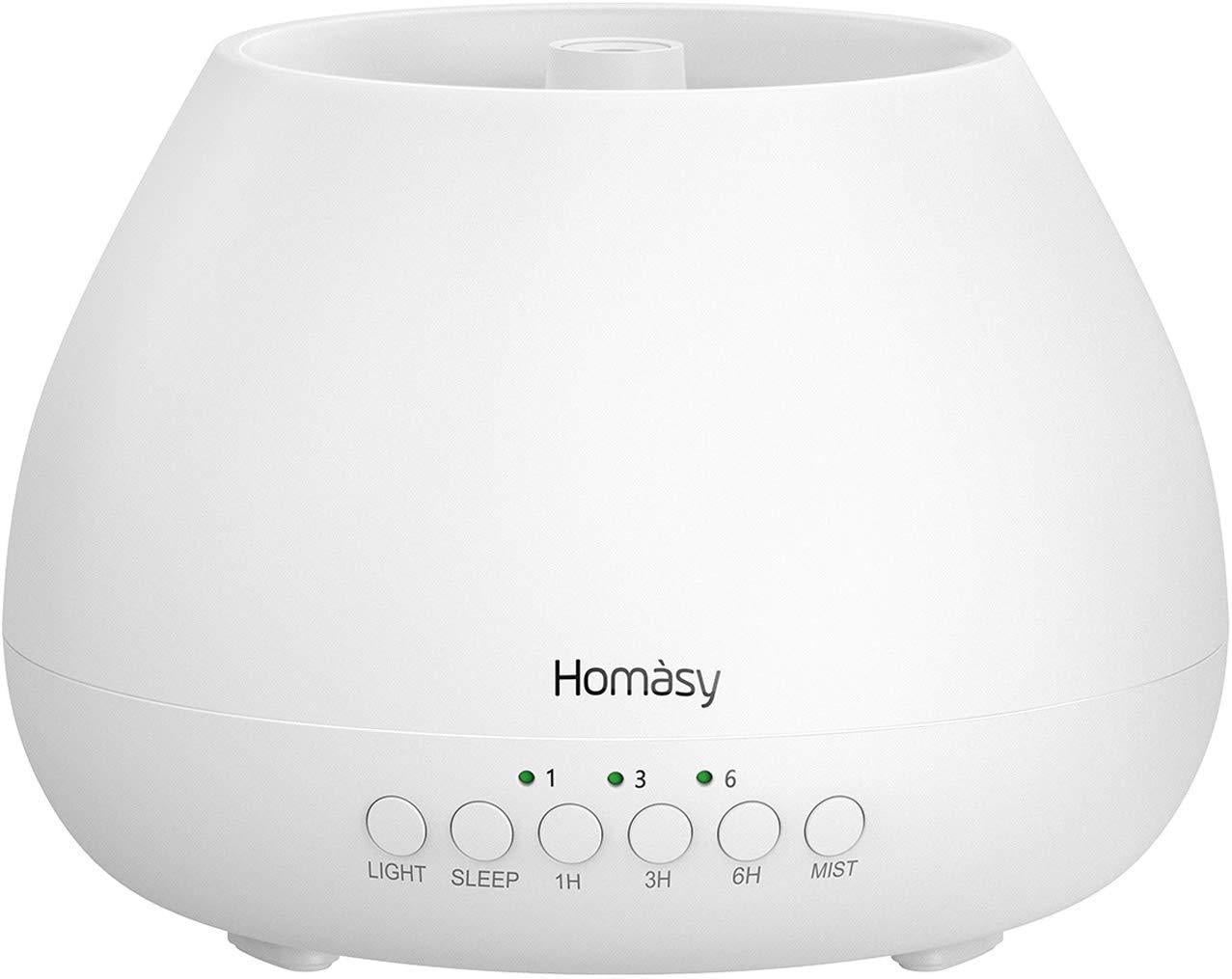 Homasy Essential Oil Diffuser, 500ml Aroma Diffuser Humidifier for