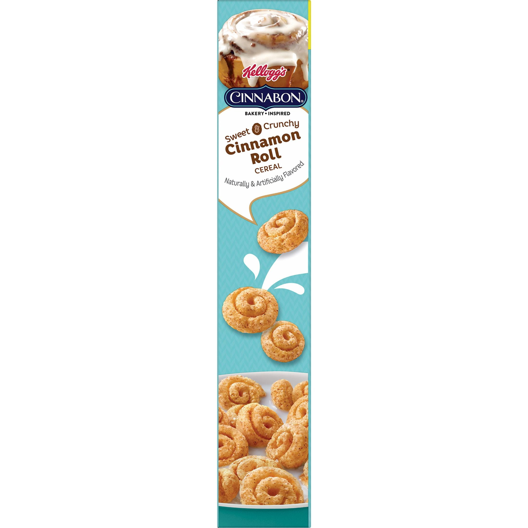 Kellogg's Cinnabon Cold Breakfast Cereal, 7 Vitamins and Minerals, Kids Snacks, Family Size, Original, 13.9oz Box (1 Box)