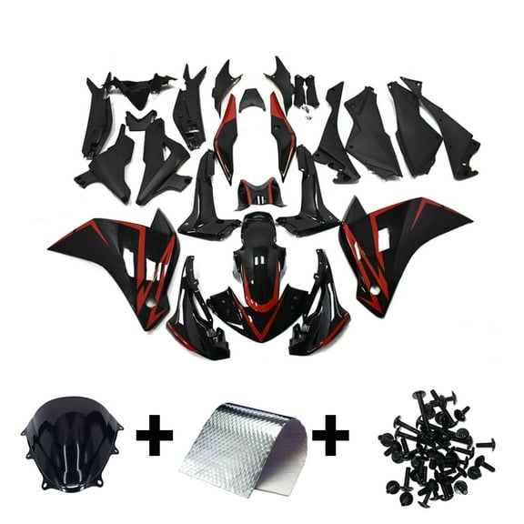 Sportfairings Motorcycle ABS Fairings Kit for Honda CBR250R 2011 - 2014 Gloss Black Bodywork