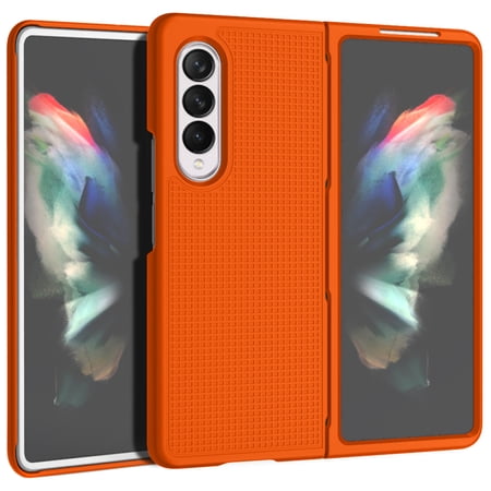Case for Galaxy Z Fold 3 5G Nakedcellphone Slim Hard Shell Protector Cover [Anti-Fingerprint Grid Texture] for Samsung Z Fold3 Phone (SM-F926) 2021