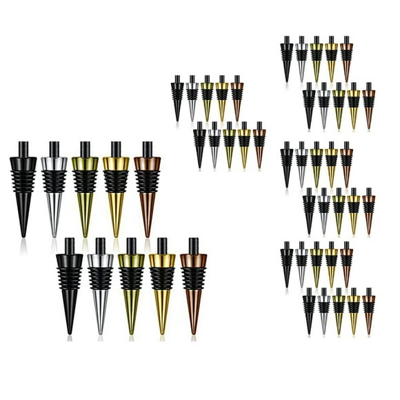 Tapón de Botella En Blanco de 50 Piezas con Insertos de Tapón de Vino de Metal de Poste Roscado, Juego de Herrajes para Proyectos de Bricolaje de Torneado de Madera