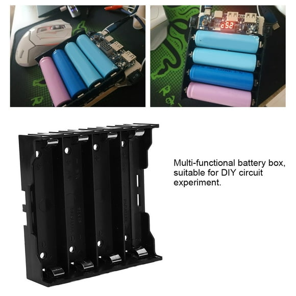 Portable Battery Box, 3PCs Battery Case, Black for Battery Storage Home