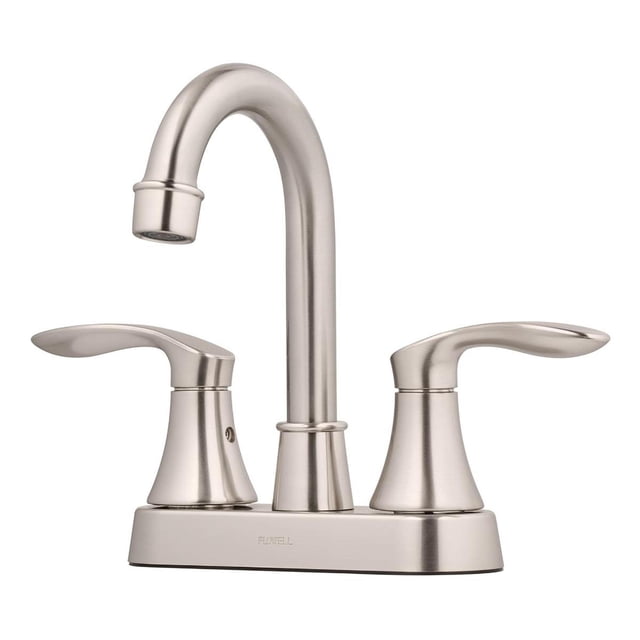 Llave Mezcladora Duomando Alexandria 4" Níquel Cepillado