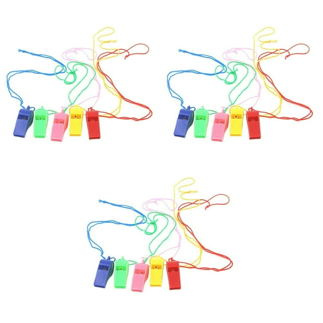 LEEYNEER 150 Pcs Plastic Whistle Referee Training Whistle Kids Children Gift Party Favor Mixed Color