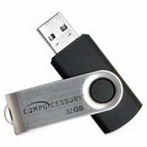 Compucessory  Flash Drive- Black-Silver - 32GB