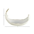 thumbnail image 4 of CosmoLiving by Cosmopolitan 8" Oval Curved Feather Bird Polystone Decorative Bowl with Gold Accents, 4 of 12