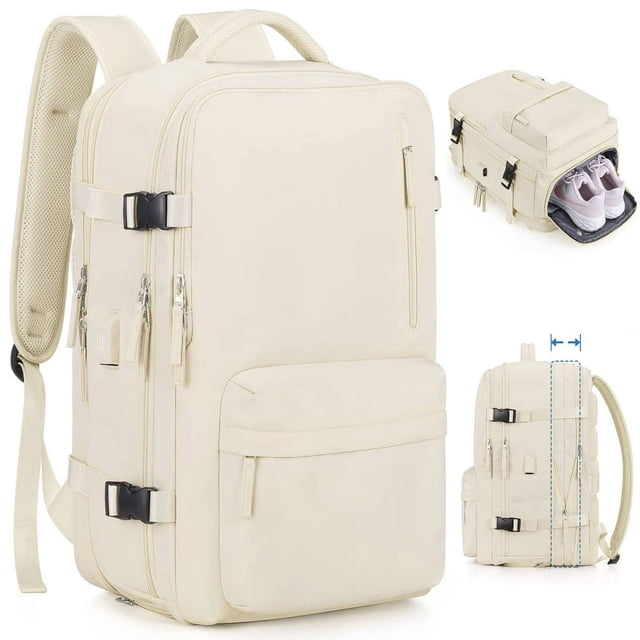 Travel Backpack Carry-on Personal Item Bag for Flight Approved Backpack Expandable Large Capacity Travel Bags Waterproof