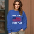 thumbnail image 5 of Women's American Flag Pattern Pattern Crew Neck Pullover Cozy Clothes, 5 of 11