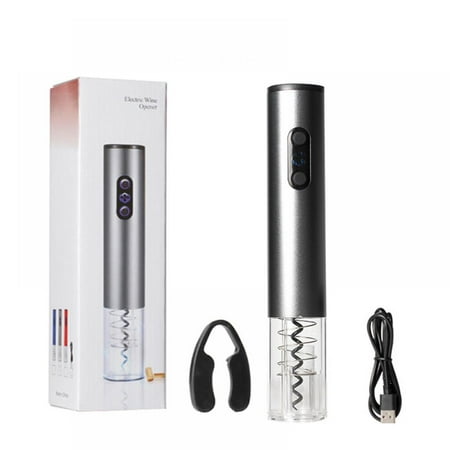 

DABOOM Electric Wine Opener Automatic Electric Wine Bottle Corkscrew Opener with Foil Cutter Rechargeable (Stainless Steel)