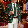 thumbnail image 2 of Jackets For Boys Christmas Boys Jacket Long Sleeve Turn Down Collar Print Cardigan Soft Warm Button Up Festive Holiday Party Outwear Kids Jacket Wine 13 Years-14 Years, 2 of 5