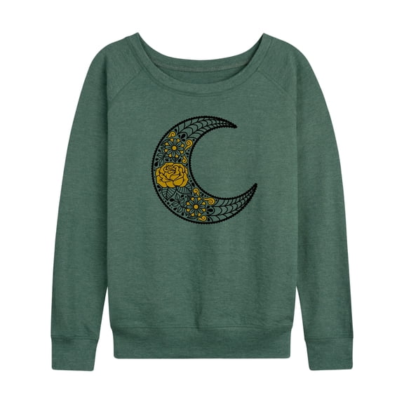 Instant Message - Sugar Skull Moon - Women's French Terry Long Sleeve Shirt