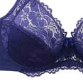 thumbnail image 3 of ATOYSOY Everyday Bra Daily Lace Splicing Breathable Push Up Underwear Underwired Padded Workout Girls Teens Smoothing Comfy Bra Blue, 3 of 3