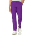 thumbnail image 2 of IROINNID Dress Pants for Men Discount Casual Semi-formal Straight Leg Dress Pants Button Suit Loose Fit Full Length Pants,Purple, 2 of 6