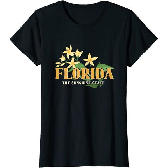 Women Tops Florida FL Sunshine State Short Sleeve Casual T-Shirt