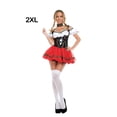 thumbnail image 2 of Guardurnaity Vestido rojo de sirvienta Sexy de sentido único para puesta en escena Oktoberfest de Munich traje de cerveza Disfraces de disfraces rojo XL, 2 of 6