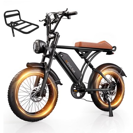 Movcan V60 Electric Bike for Adults,1000W 30mph Mountain Ebike,48V 15.6Ah 20" Fat Tire 7 Speed Dirt Brake Electric Bicycle,UL2849