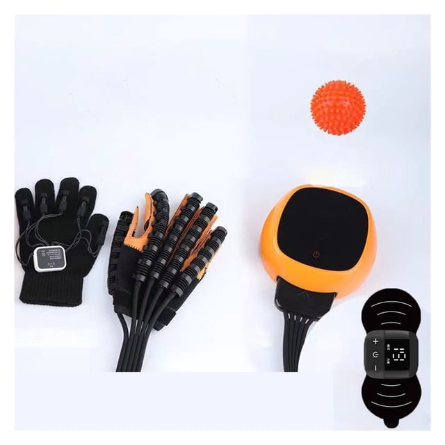 Gants de Rééducation Intelligents pour Robot Chaque Manchon de Doigt A un Capteur Précis Support Massage à Impulsion Basse Fréquence, Facile à Utiliser