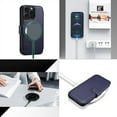 thumbnail image 6 of Dteck  Women Men Case for iPhone 14,iPhone 13 Magnetic Leather Card Slots Luxury Business Case Compatible MagSafe Flip Stand Cover for iPhone 14/13,Blue, 6 of 9