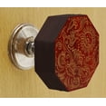 thumbnail image 2 of IBA Indianbeautifulart Boutons Rouges Gravés Lot de 10 Boutons de Porte d'Armoire en Bois Tirette de Tiroir, 2 of 3