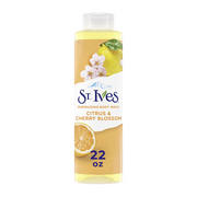 St. Ives Energizing Body Wash for Women, Cleanser Citrus & Cherry Blossom Shower Gel 22 oz