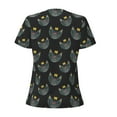 thumbnail image 4 of Naloa Faces Of The Cat Print T-Shirts Short Sleeve V Neck Tees for Women Fashion Tops Trendy Lightweight Soft Casual Summer Outfits Clothes, 4 of 5