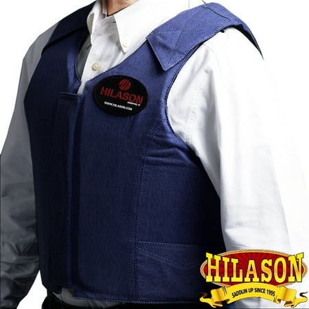 - XXX LARGE HILASON DARK DENIUM PRO RODEO HORSE RIDING PROTECTIVE VEST
