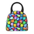 thumbnail image 3 of Naloa Colorful Easter Eggs1 Print Lunch Bag for Women Men,Insulated Lunch Box for Adult,Reusable Lunch Tote Bag for Work, Picnic or Travel, 3 of 6