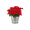 Red (Silver Pot), variant on Expert Gardener 6IN Red Poinsettia Live Plant, Indirect Sunlight, Grower Pot