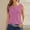 Purple, variant on YHAJDS Womens Tank Tops Workout Tops Solid Color Button Round Neck Cropped Slim Top