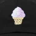 thumbnail image 5 of DALIX Soft Serve Ice Cream Hat Cotton Baseball Cap in Black, 5 of 7