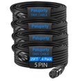 thumbnail image 1 of Cables DMX Palujorty de 5 pines, 7,6 m, paquete de 4 con 3 conductores, 1 of 5