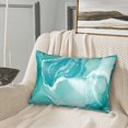 thumbnail image 2 of Pofeuu Teal Turquoise 1 Print Satin Pillowcase for Hair and Skin Pillow Cases, Silk Pillow Cases, Soft Cooling Pillow Covers, 20x30 Inches（Pillow core not included）, 2 of 7