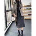 thumbnail image 5 of Chaquetas para mujer, abrigos acolchados con rombos lisos, cárdigans de manga larga con capucha de gran tamaño, abrigos casuales vintage, blusas holgadas para mujer, 5 of 5