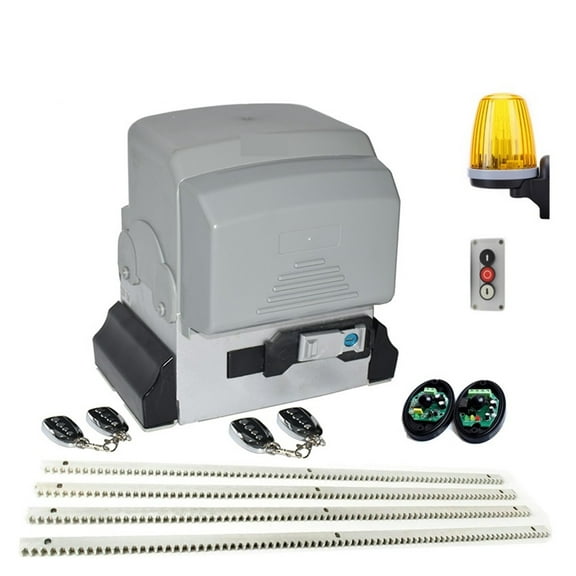 1000W 2500kg Automatic GSM Sliding Gate Opener Motor Kit 4m 5m Steel Racks Hardware With Keyfobs For Sliding Gates Up To 2500kg