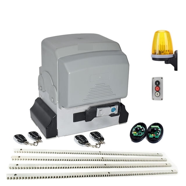 1000W 2500kg Automatic GSM Sliding Gate Opener Motor Kit 4m 5m Steel Racks Hardware With Keyfobs For Sliding Gates Up To 2500kg ,Easy to Install