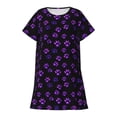 thumbnail image 6 of Outfits for Women Short Sleeve Graphic Print Crewneck Loose Fit Nightgown Dress Loungewear Black LWomen's Clothing Sets, 6 of 6