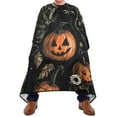 thumbnail image 2 of JSTEL Halloween Pumpkin Skull Scary Waterproof Barber Cape for Men Women Beard Shaving Bib Apron Professional Hair Cutting Cloth, 65 x 55 inch, 2 of 6