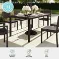 thumbnail image 4 of Martha Stewart 62" Indoor-Outdoor Patio Table with Engineered Wood Top in Brown Rattan Wicker, 4 of 11