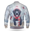 thumbnail image 2 of Playful Newfoundland Welcomes Winter Snowy Day with Cardinal Bird All Over Print 3D Baseball Jacket Lab Dog Lover Gifts Bomber Jacket Softball - 12017, 2 of 6