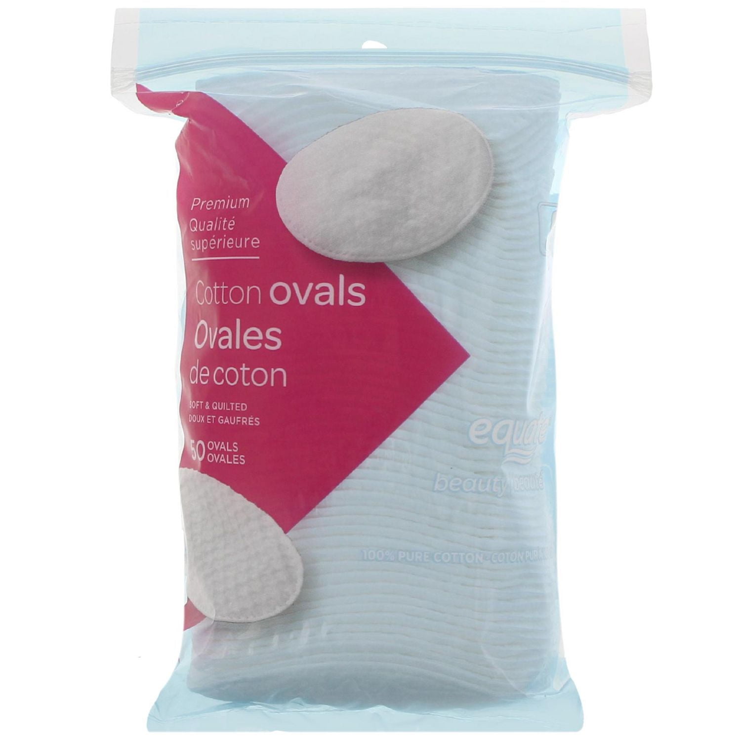 Equate Beauty Premium Cotton Ovals, 50 pack