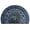 A, variant on Meggemo Bohemian Semi Circular Doormat Crystal Velvet Surface Anti Slip Bottom Decorative Entryway Mat 15.75x23.62 Inch