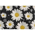 thumbnail image 4 of GZHJMY Daisy Flower Floral Polka Dot Bath Mat for Bathroom Shower U Shape Toilet Rugs Contour Carpet Set, Fluffy Absorbent & Machine Washable, 2 Piece Carpet Runner, 4 of 7
